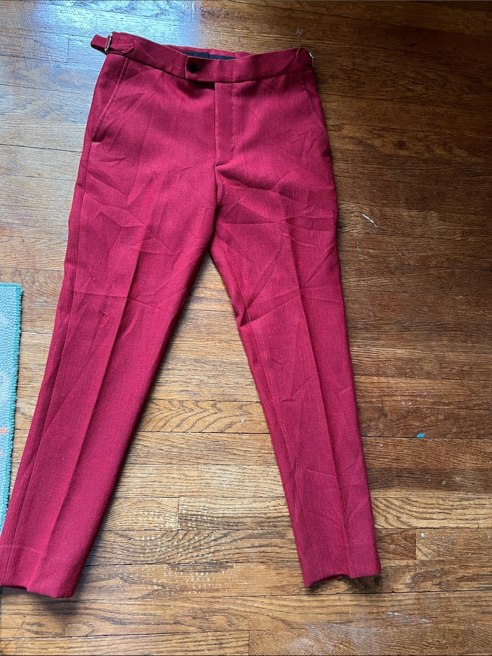 Men's Slim Tailored Red Pants